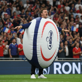 Ilmatäytteinen Naamiaisasu Rugby-pallo Ilmatäytteinen Naamiaisasu Rugby-pallo