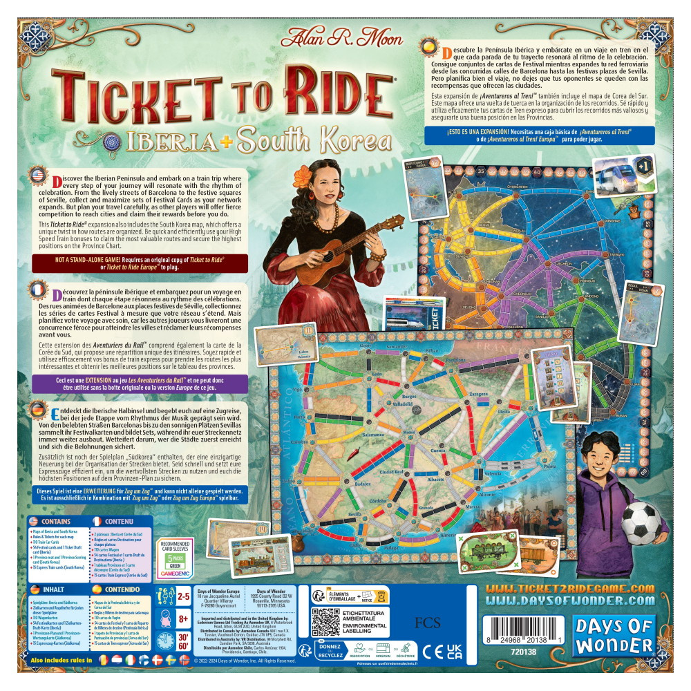 Ticket to Ride: Iberia & South Korea (Exp.) (FI)