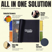 Puzzle board with drawers and cover Puzzle board with drawers and cover