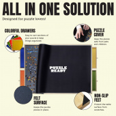 Puzzle board with drawers and cover Puzzle board with drawers and cover