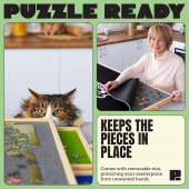 Puzzle board with drawers and cover Puzzle board with drawers and cover