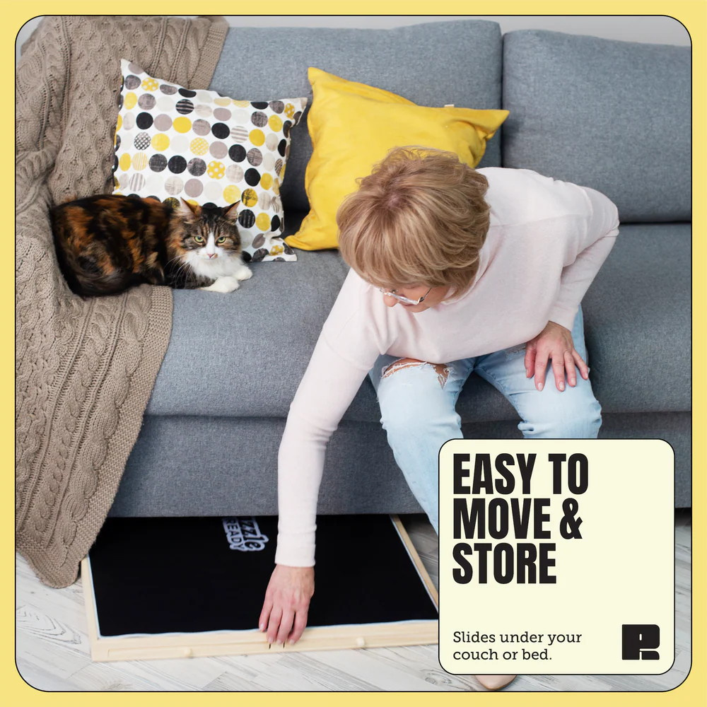 Puzzle board with drawers and cover