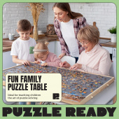 Puzzle board with drawers and cover Puzzle board with drawers and cover