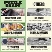 Puzzle board with drawers and cover Puzzle board with drawers and cover