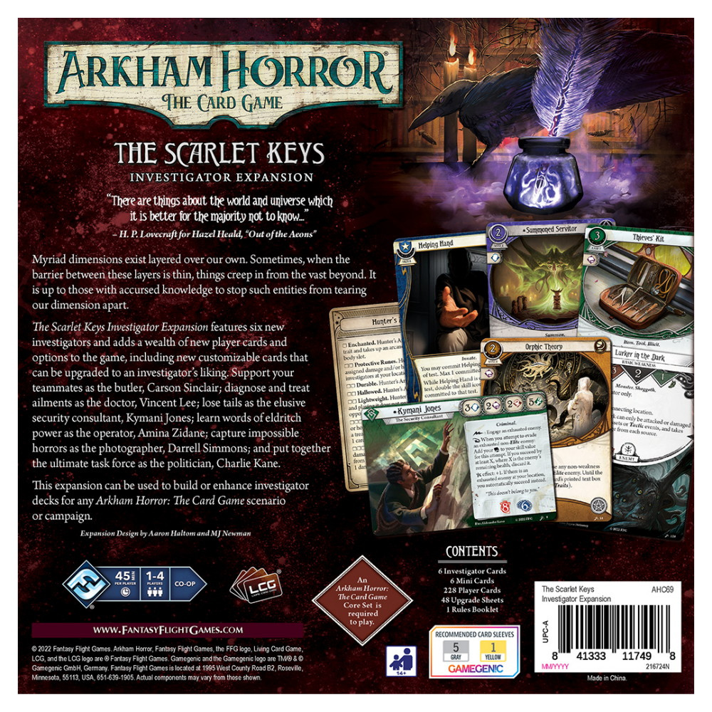 Arkham Horror: TCG - The Scarlet Keys Investigator Expansion