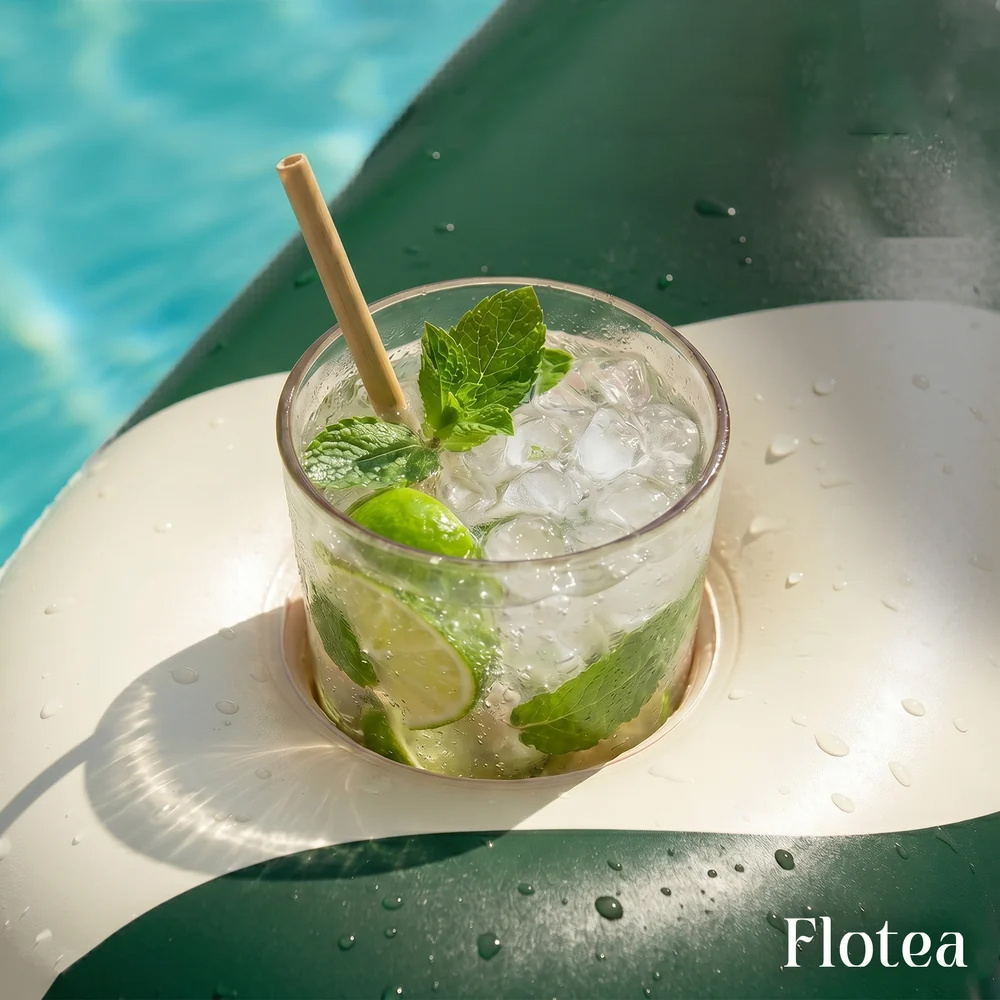 Flotea® XXL Pool Mattress – Beige and Green