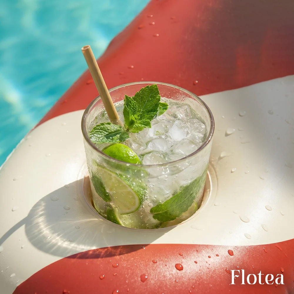 Flotea® XXL Pool Mattress – Beige and Terracotta