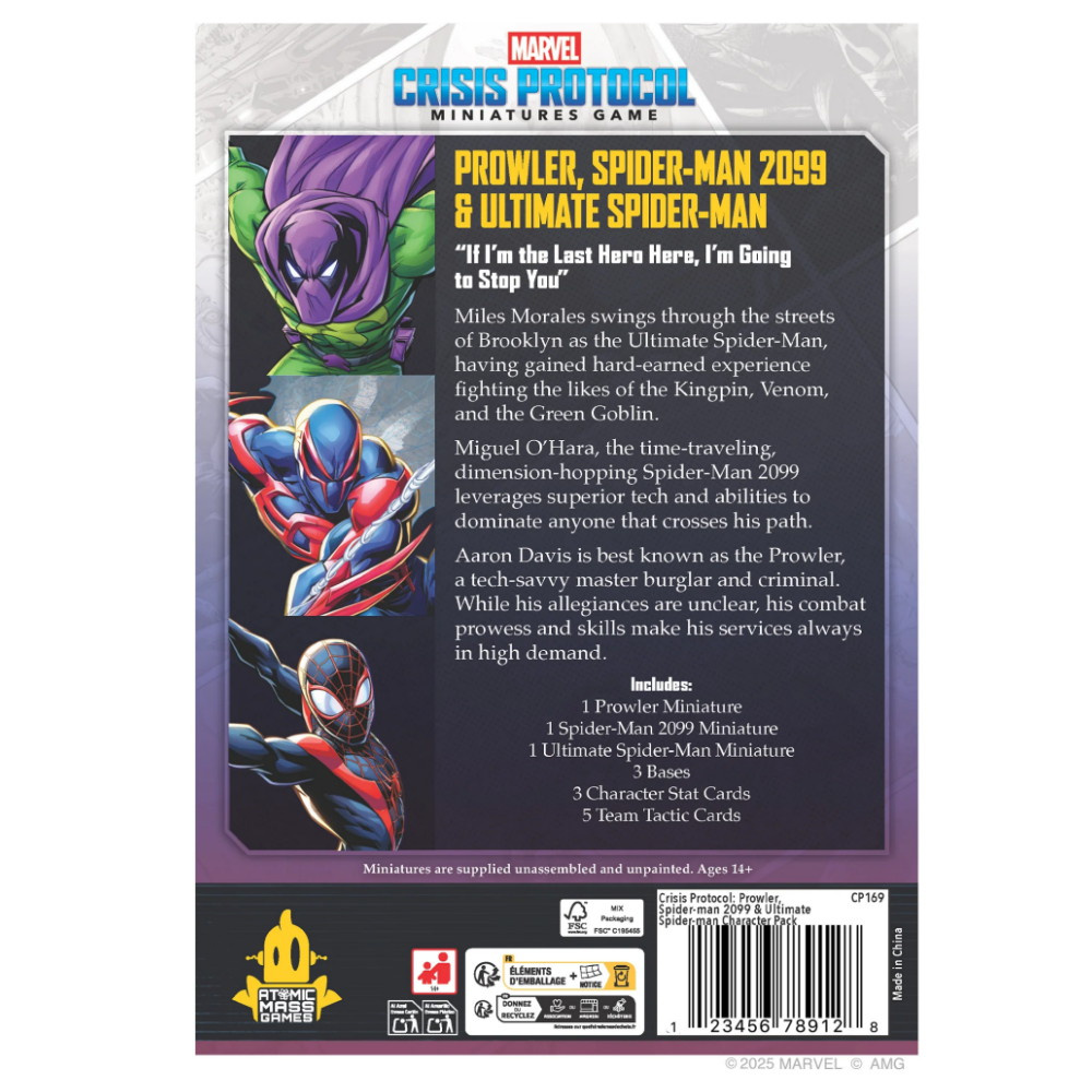 Marvel: Crisis Protocol -  Prowler, Spider-Man 2099 and Ultimate Spider-Man (Exp.)