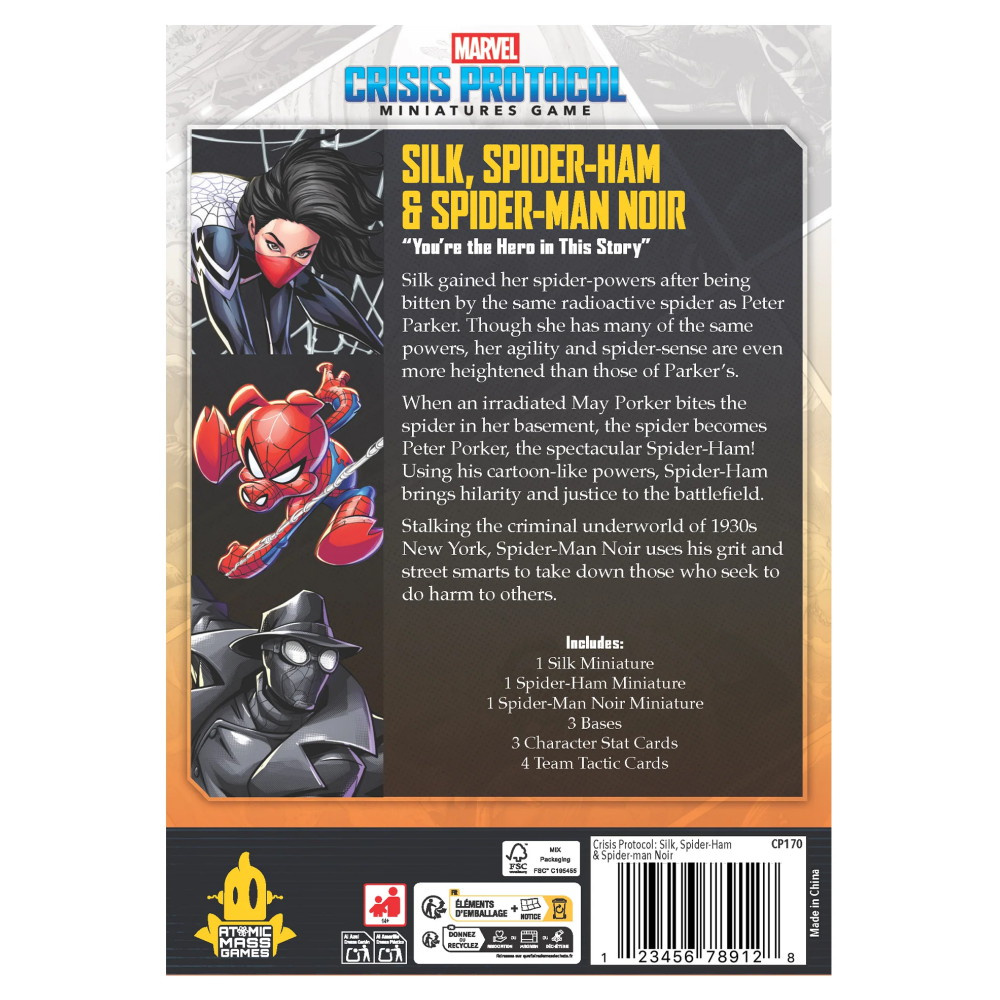 Marvel: Crisis Protocol -  Silk, Spider-Ham and Spider-Man Noir (Exp.)