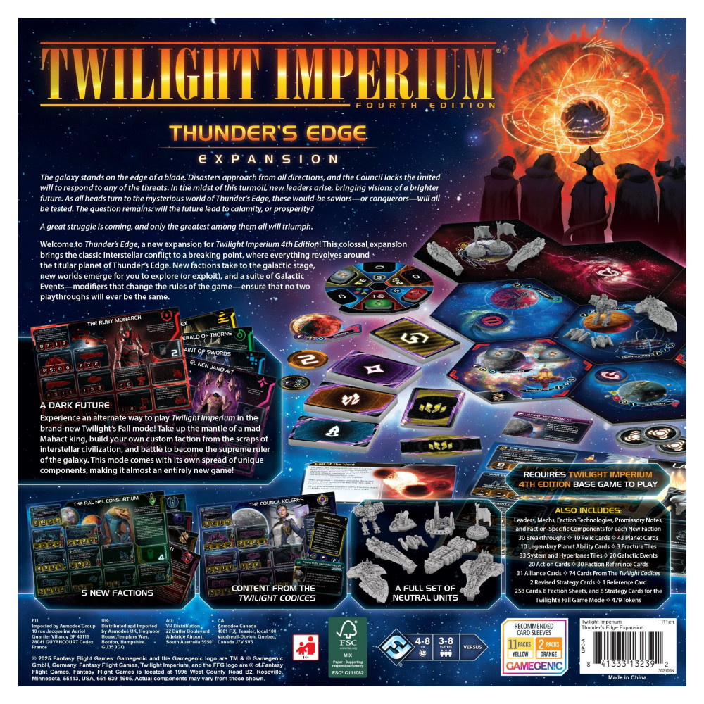 Twilight Imperium (4th ed): Thunder's Edge (Exp.)