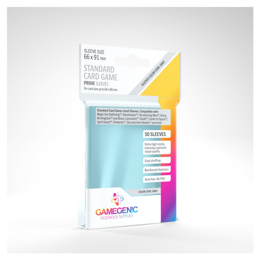 GameGenic Prime Sleeves Clear 64 x 89 mm