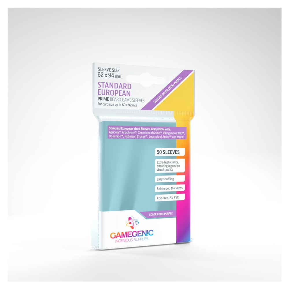 GameGenic Prime Sleeves Clear 60 x 92 mm