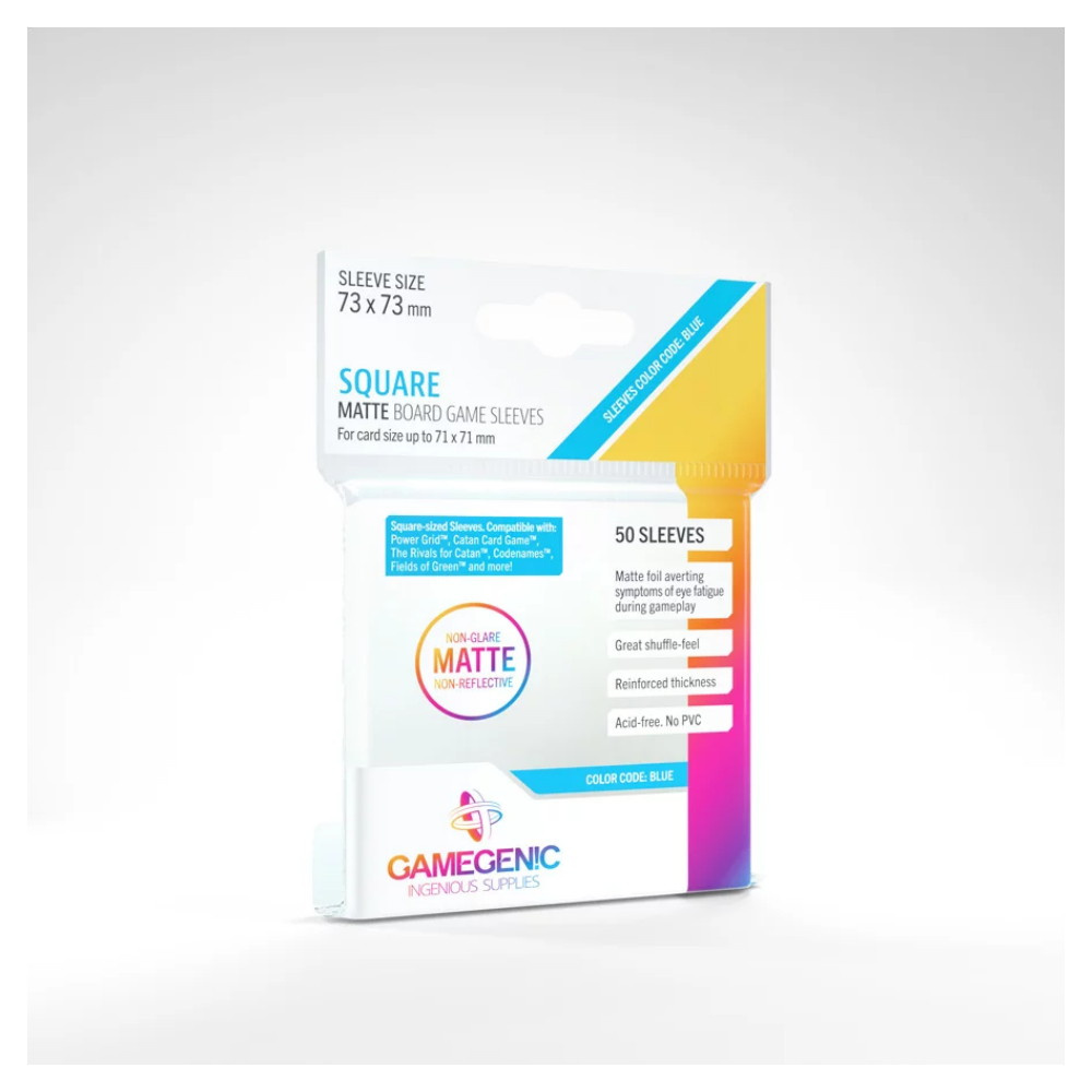 GameGenic Matte Sleeves Clear 71 x 71 mm