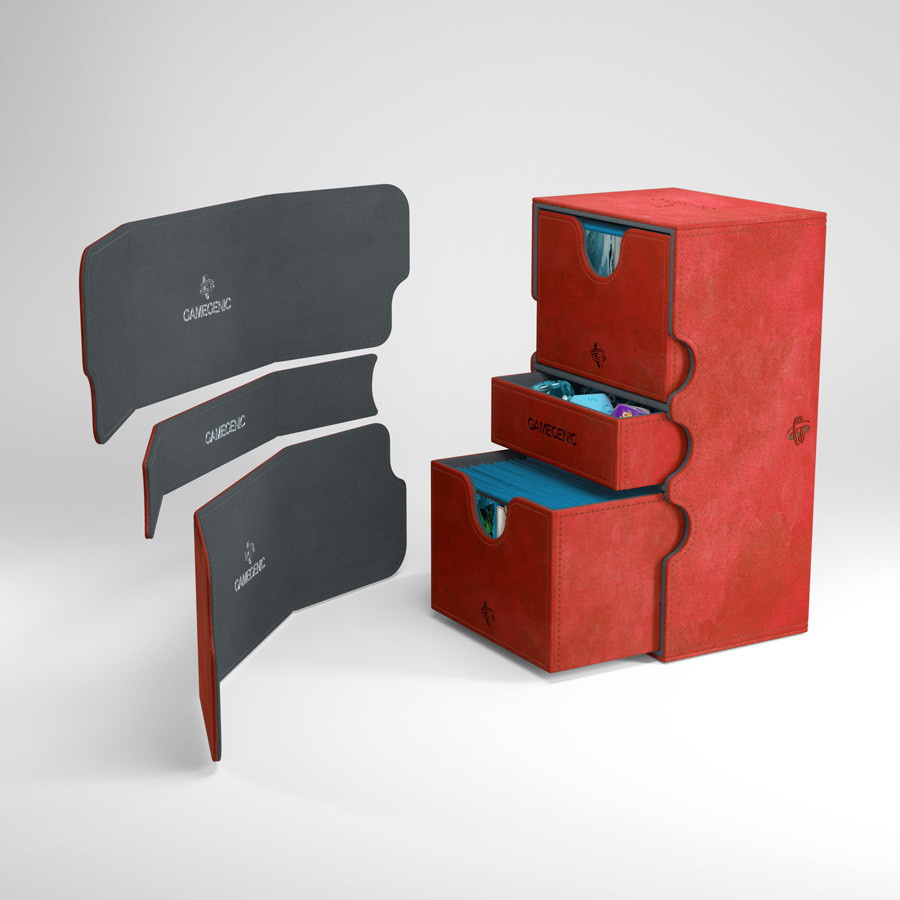 GameGenic Stronghold 200+ Convertible Deck Box (Red)