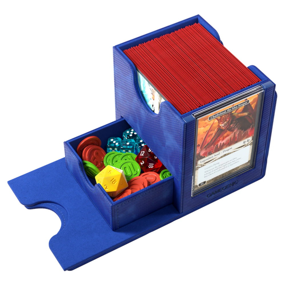 GameGenic Sidekick Pro 100+ XL Convertible Deck Box - Blue
