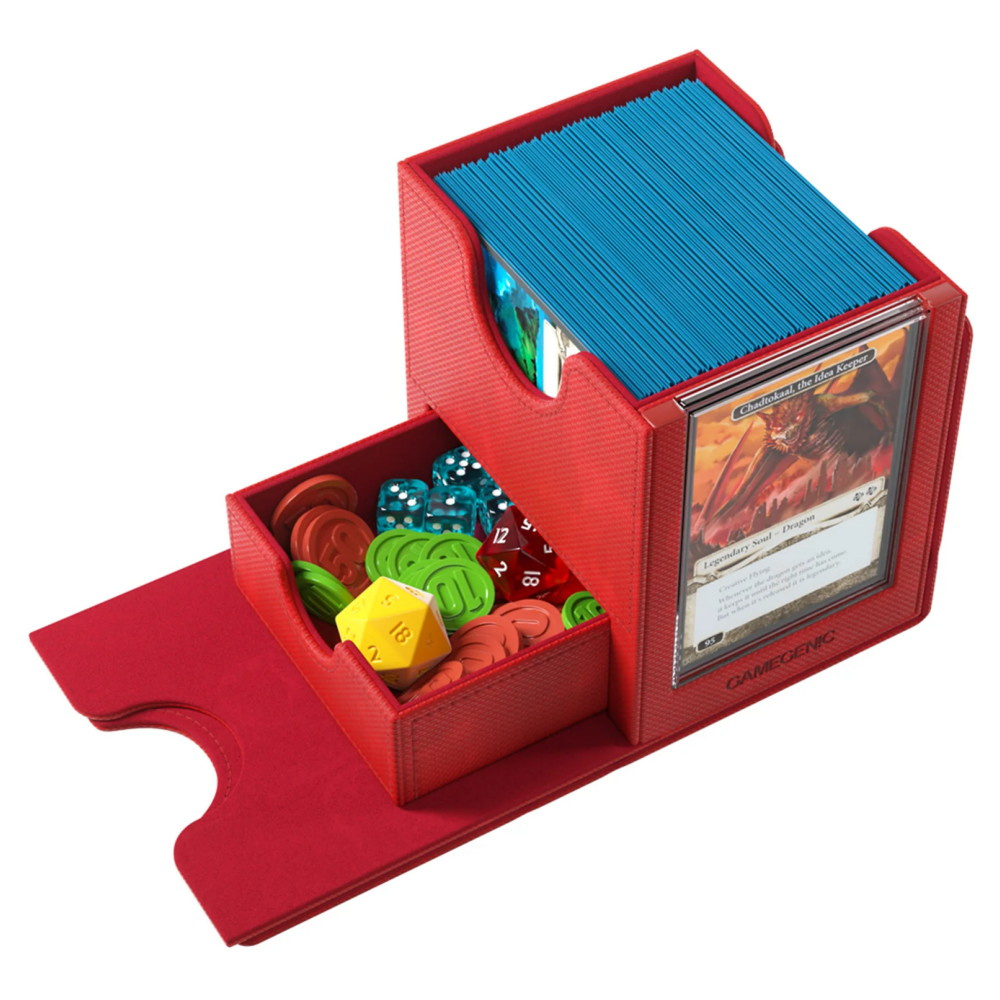 GameGenic Sidekick Pro 100+ XL Convertible Deck Box - Red