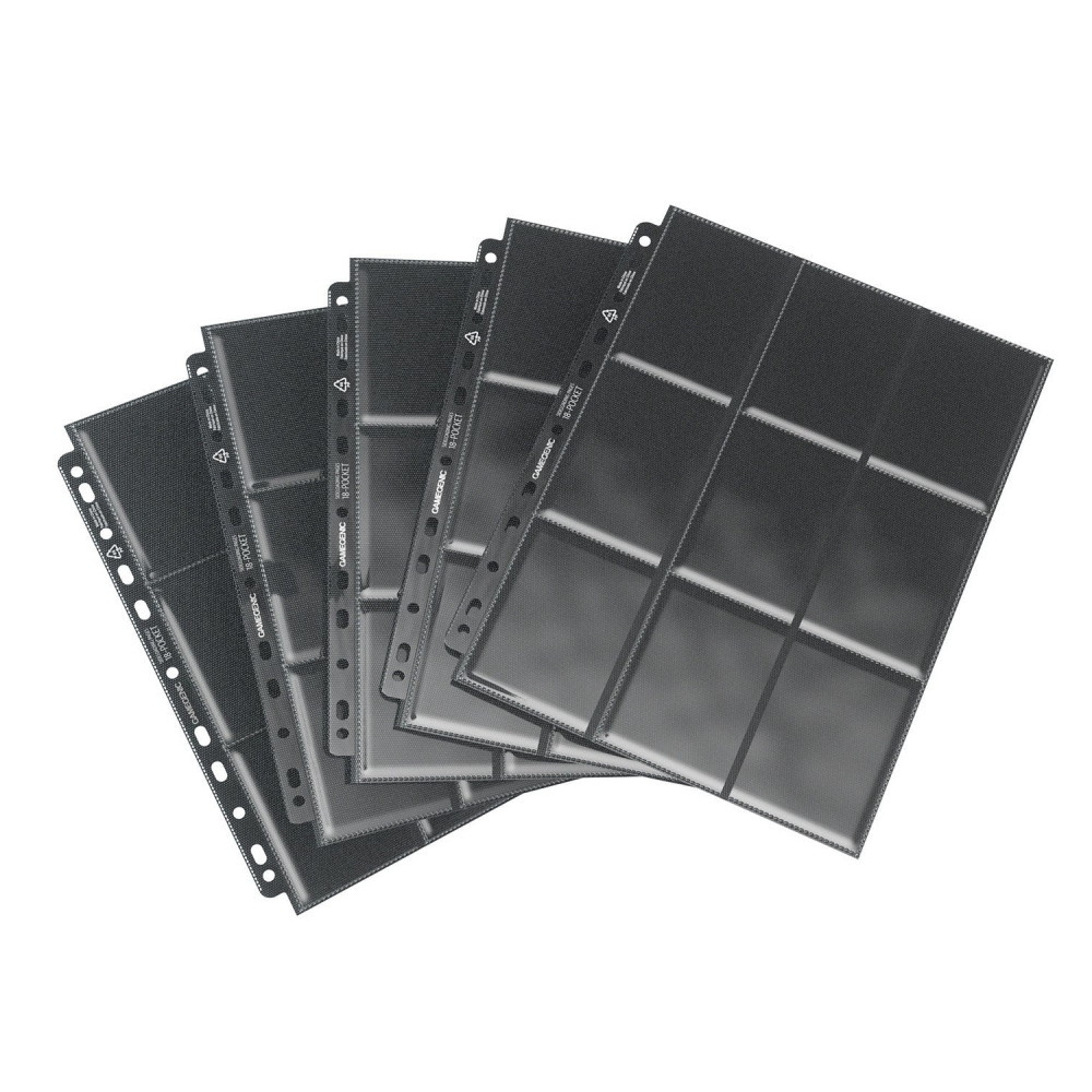 18-Pocket Side-Loading Pages - Black (10-Pack)