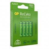 GP ReCyko AAA-battery, 950mAh, 4-pc