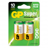 GP Super Alkaline C-battery, 14A/LR14, 2-pc GP Super Alkaline C-battery, 14A/LR14, 2-pc