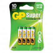 GP Super Alkaline AAA-battery, 24A/LR03, 4-pc GP Super Alkaline AAA-battery, 24A/LR03, 4-pc