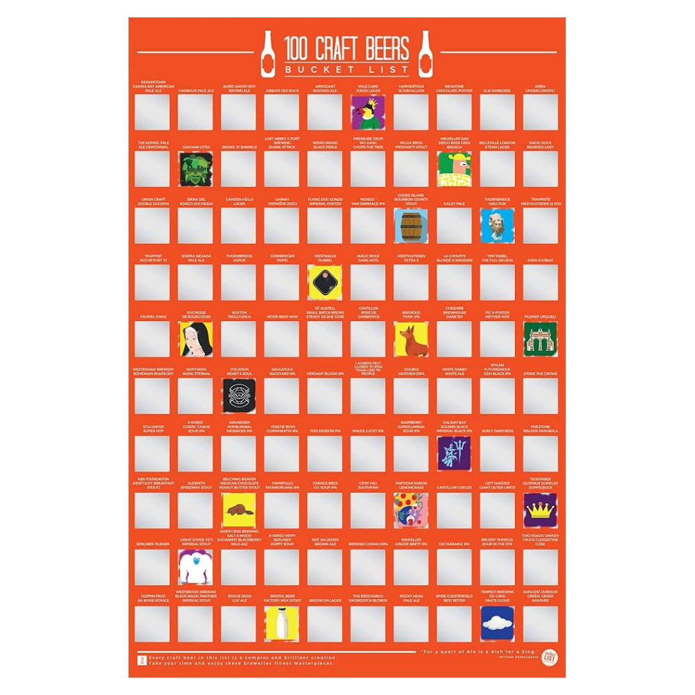 100 Craft Beers - Scratch Off Bucket List