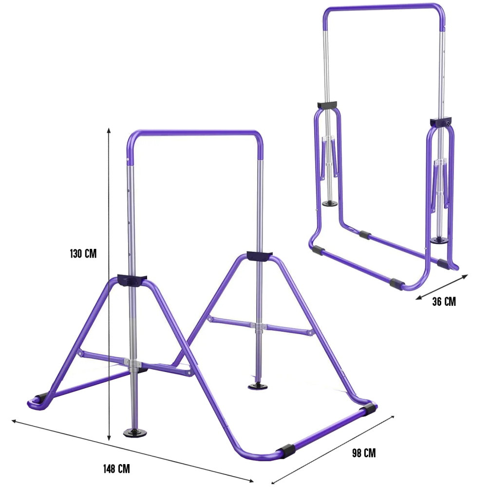 Kokoontaitettava Voimistelutanko Lapsille, Violetti