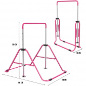 Kokoontaitettava Voimistelutanko Lapsille, Vaaleanpunainen Kokoontaitettava Voimistelutanko Lapsille, Vaaleanpunainen