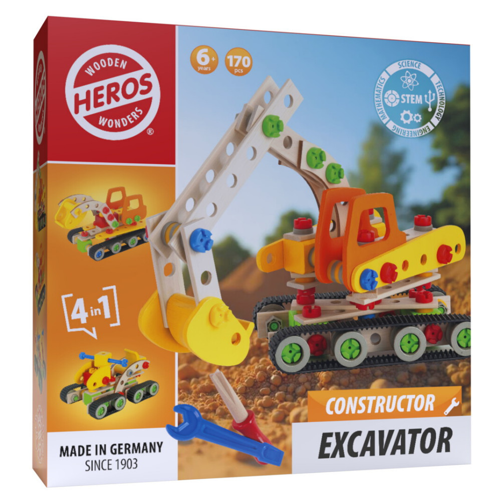 Wooden Wonders - Constructor Excavator 170 ossaa