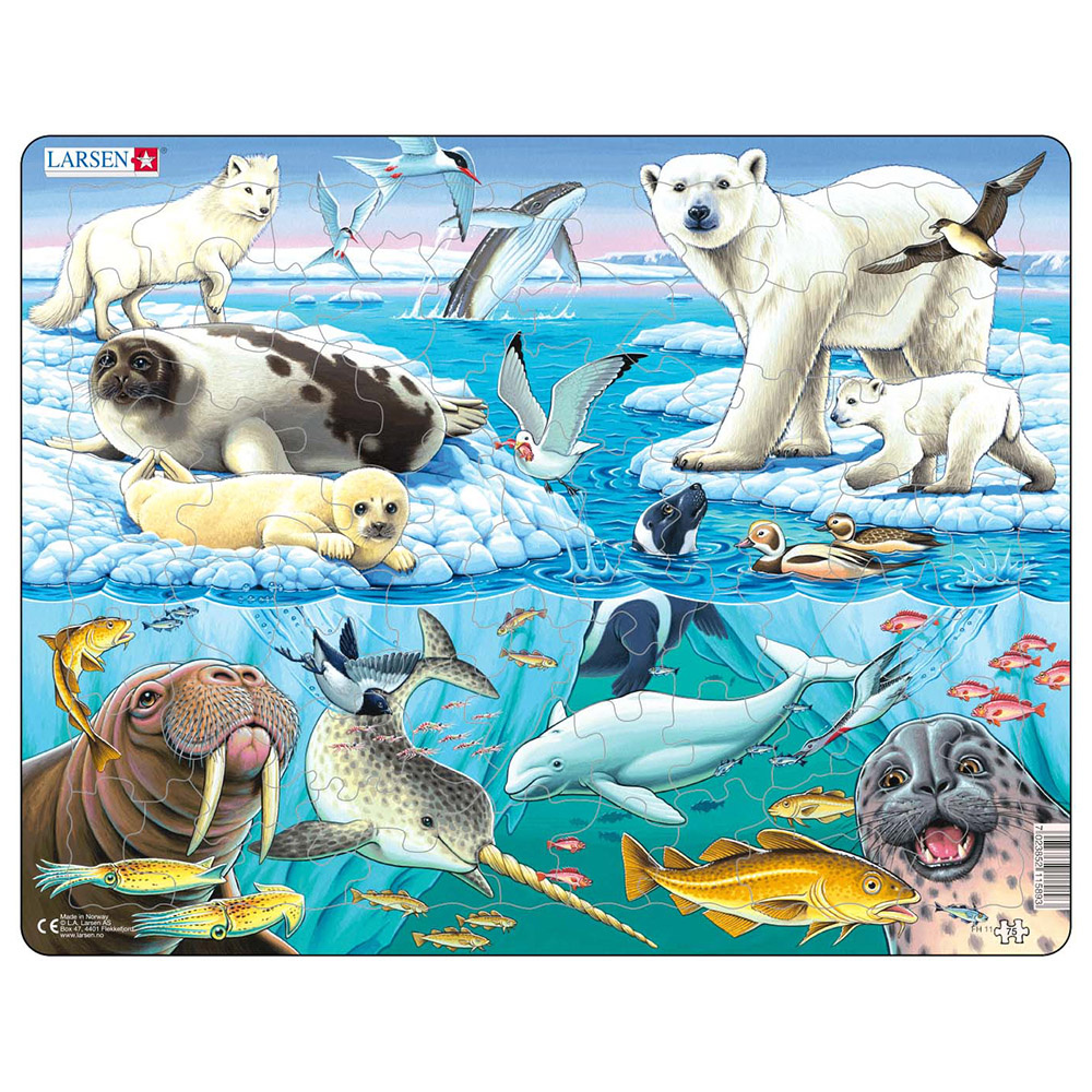 Larsen Palapeli Arktisen eläinlajit 75 palaa
