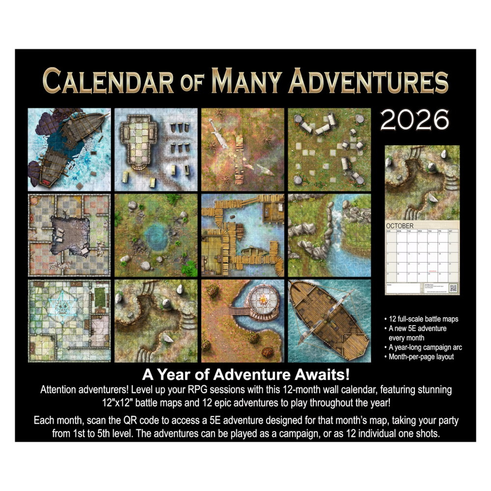 Calendar of Many Adventures 2026