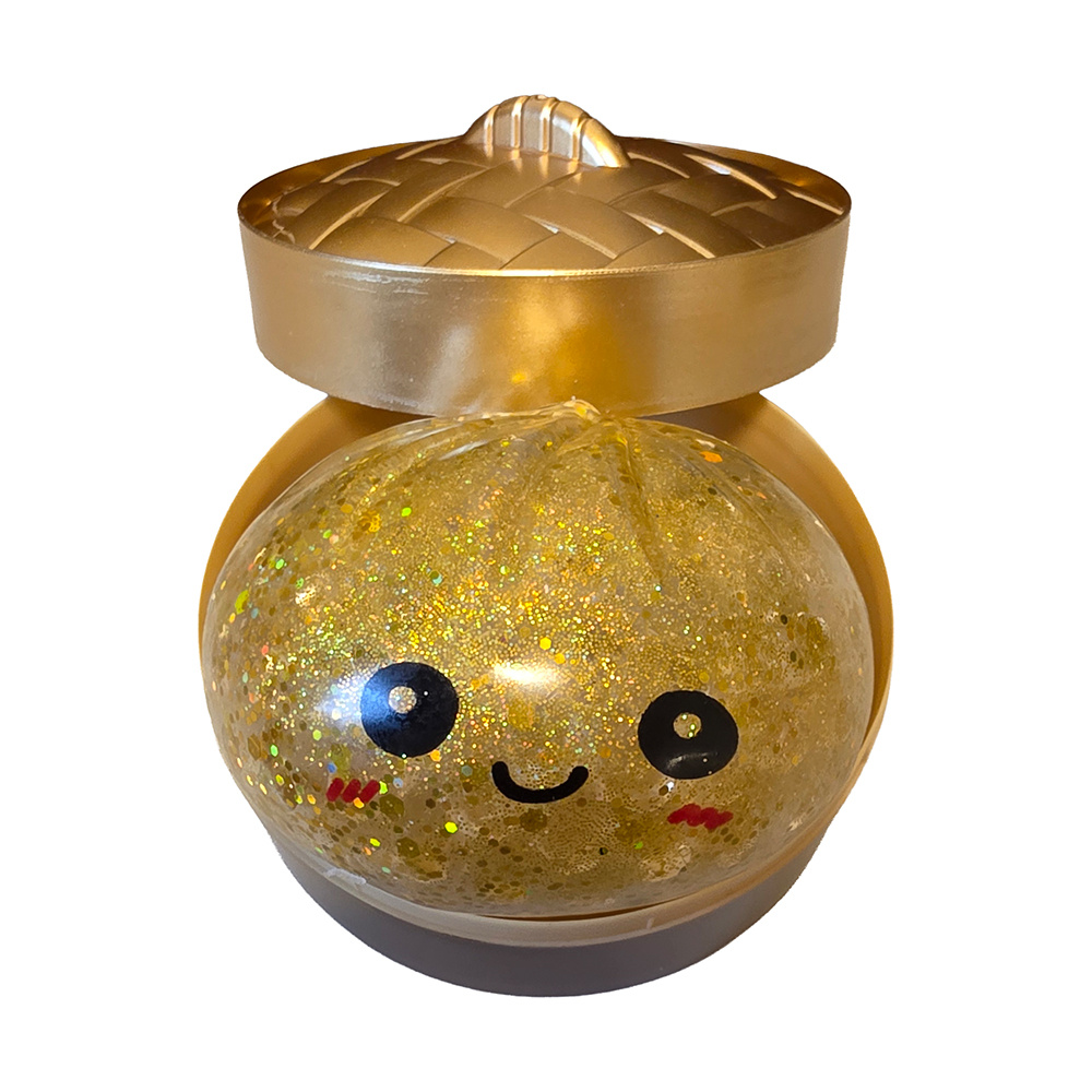Gold Mystery Bun Squishy, 10 cm