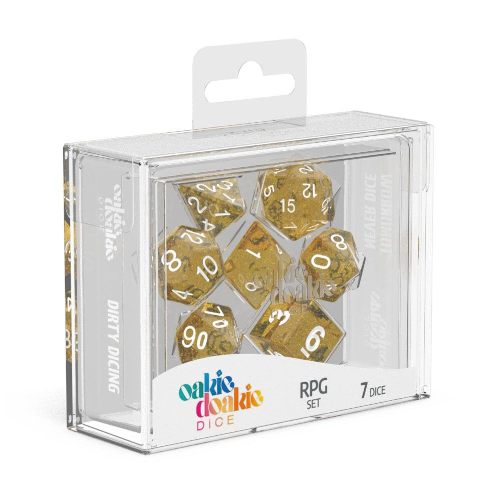 Oakie Doakie Dice RPG Set Speckled - Orange 7 pack