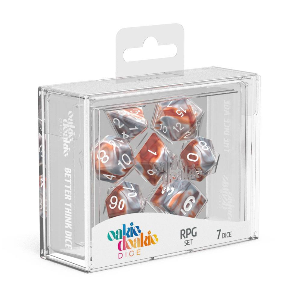 Oakie Doakie Dice RPG Set Gemidice - Silver-Rust 7 pack