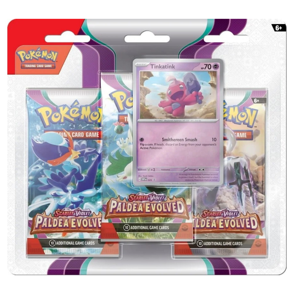 Pokémon TCG: Paldea Evolved Booster 3-Pack Tinkatink