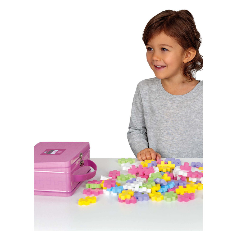 Plus-Plus - BIG Pink Metal Case 70 pcs