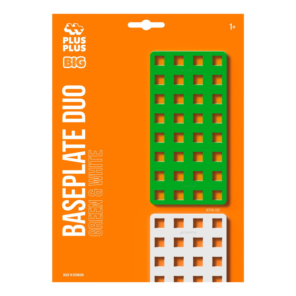 Plus-Plus - BIG Baseplate 2 pcs Green and White