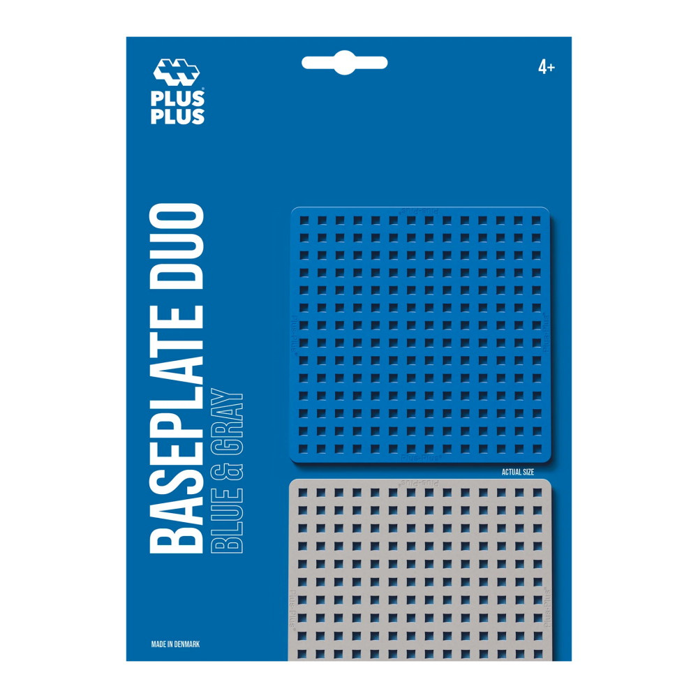 Plus-Plus - 2 Baseplates 1 Grey, 1 Blue