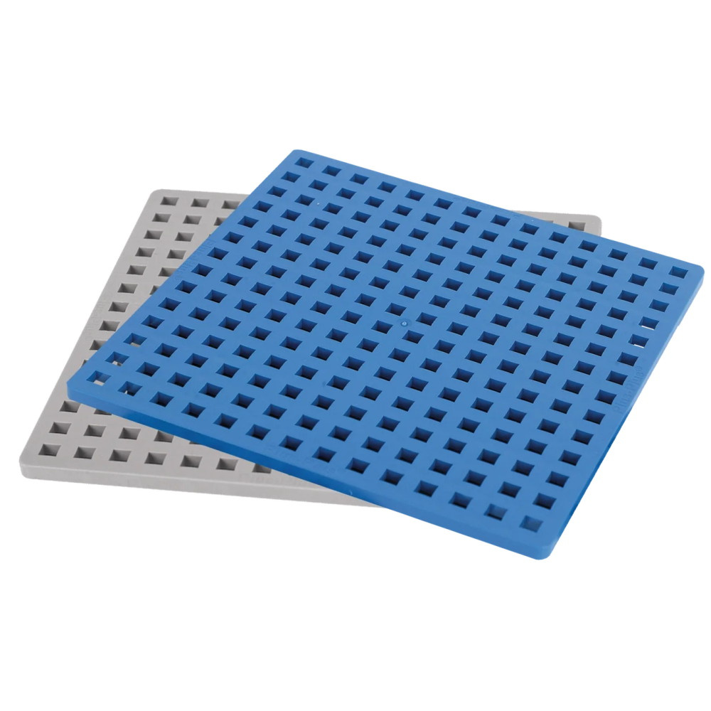 Plus-Plus - 2 Baseplates 1 Grey, 1 Blue