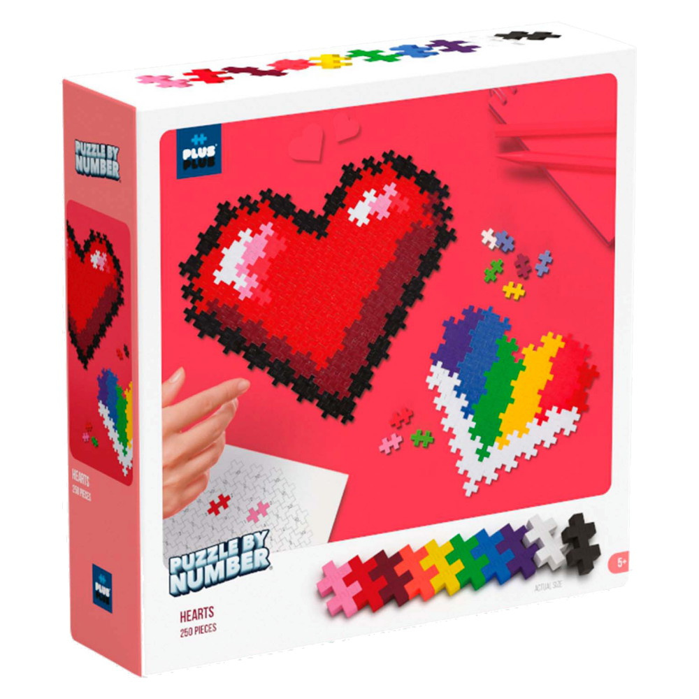 Plus-Plus - Puzzle By Number Hearts