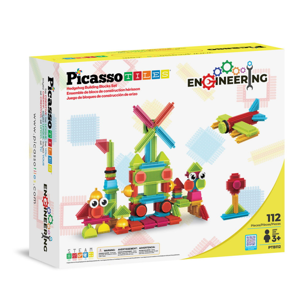 PicassoTiles Engineering Hedgehog set 112 pcs