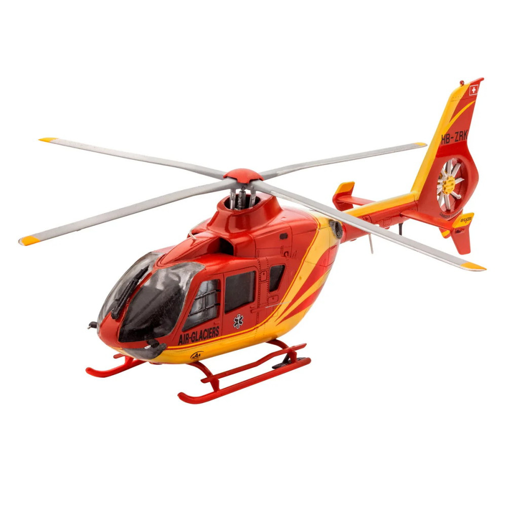 Revell Model Set - Airbus Helicopters EC135 Air-Glaciers 1:72 - 75 Pcs