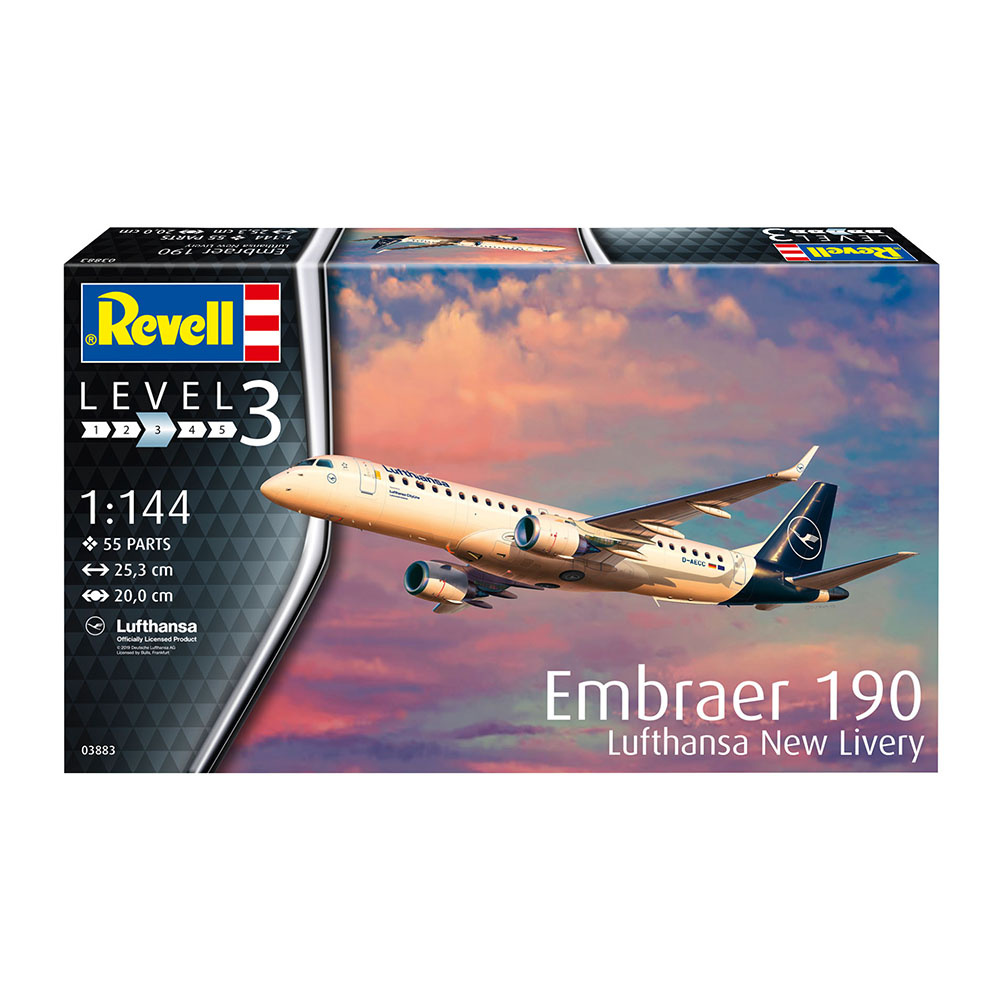 Revell - Embraer 190 Lufthansa 1:144 - 55 Bitar
