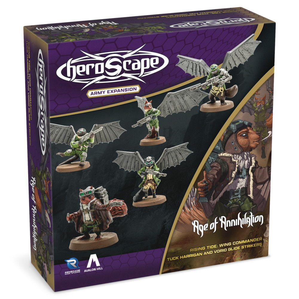 Heroscape: Rising Tide: Wing Commander Tuck Harrigan & Vorid Glidestrikers Army Expansion
