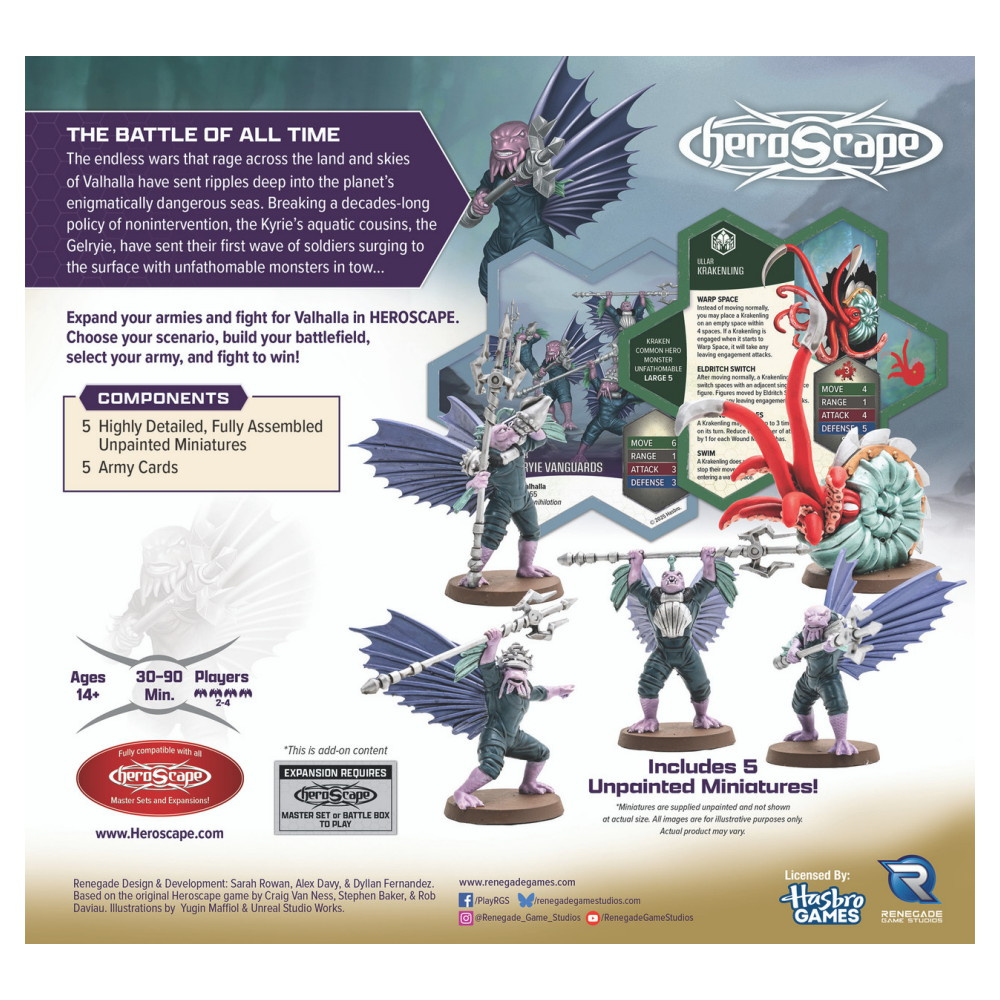 Heroscape: Embers of War - Krakenling & Gelryie Vanguards Common Army Expansion