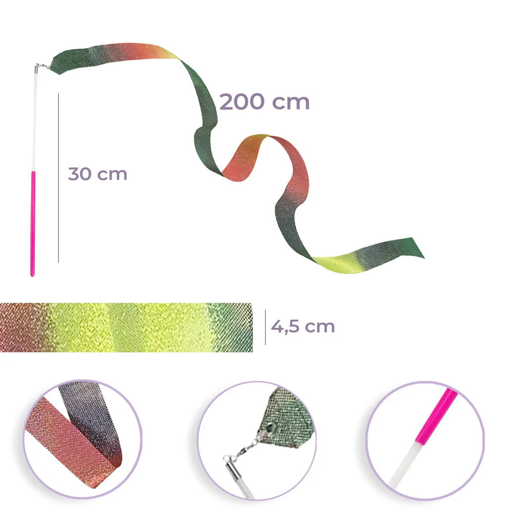 Voimistelunauhat Sekoitettu Väri 2 kpl