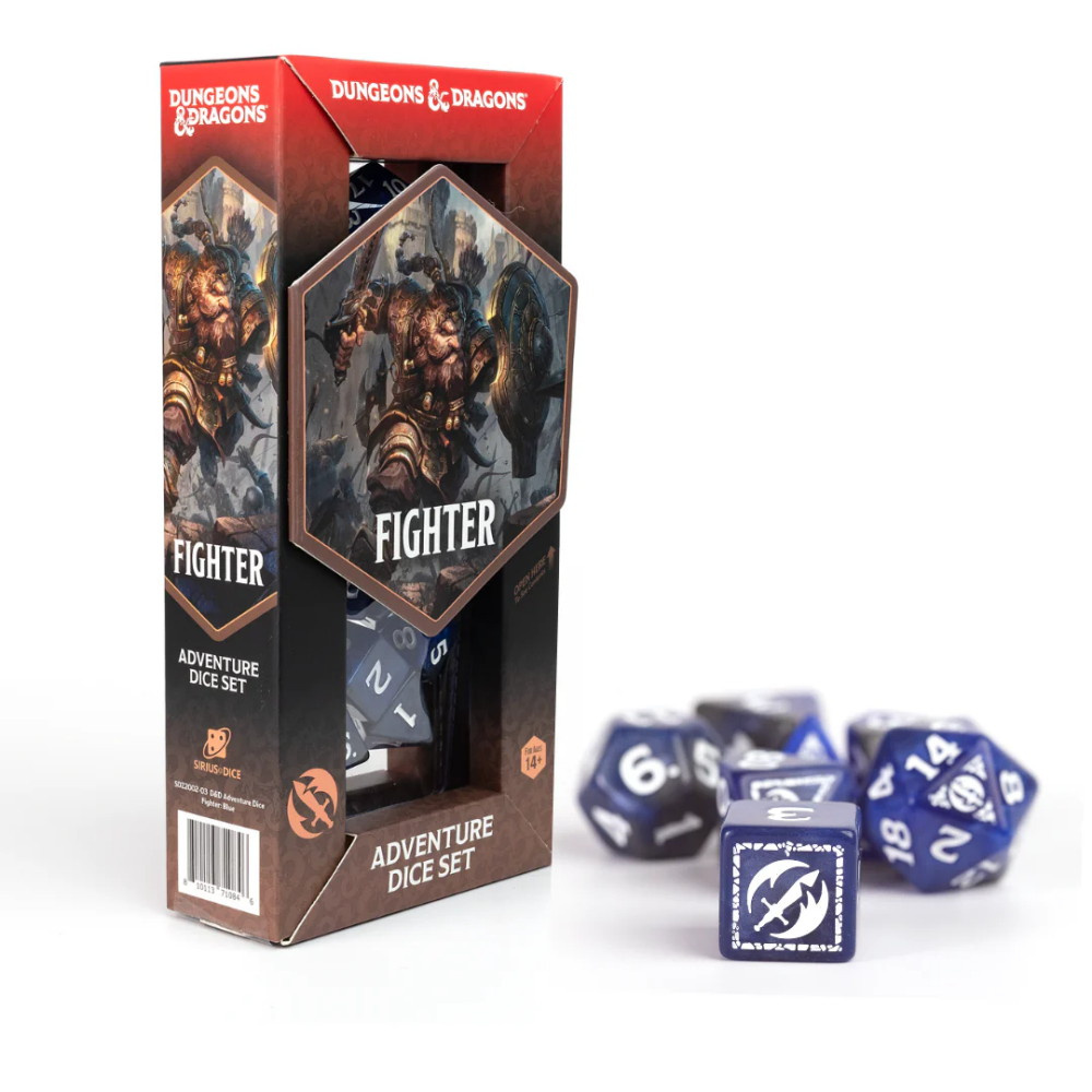 Dungeons & Dragons: Adventure Dice Set - Fighter Blue