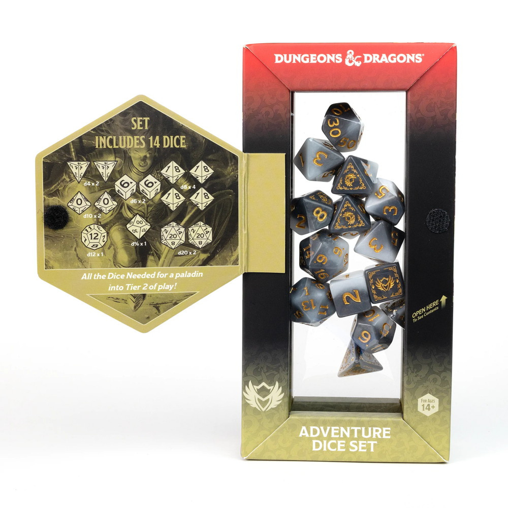 Dungeons & Dragons: Adventure Dice Set - Paladin White/Grey