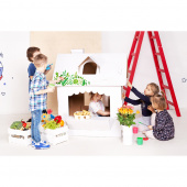 Cardboard building - Flower kiosk Cardboard building - Flower kiosk