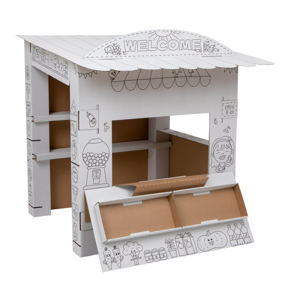 Cardboard building - Market stall