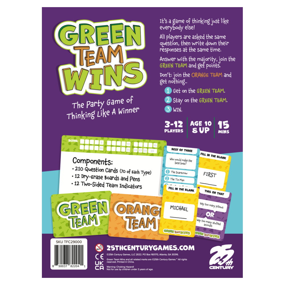 Green Team Wins